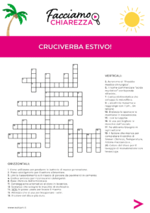 cruciverba estivo